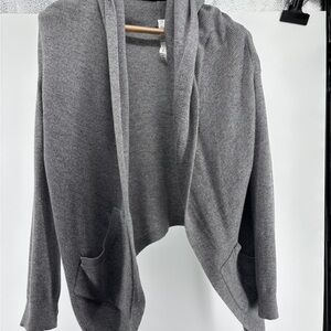 Lululemon Athletica Gray Women's cabin fever open cardigan cashmere blend size 8